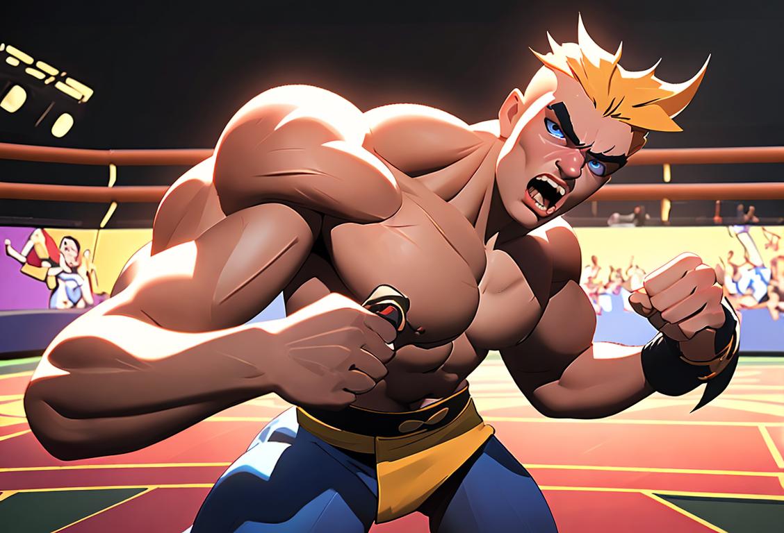 Exciting pixels collide in this virtual wrestling extravaganza! Imagine powerful warriors with insane moves and eye-catching costumes battling in a high-tech arena..