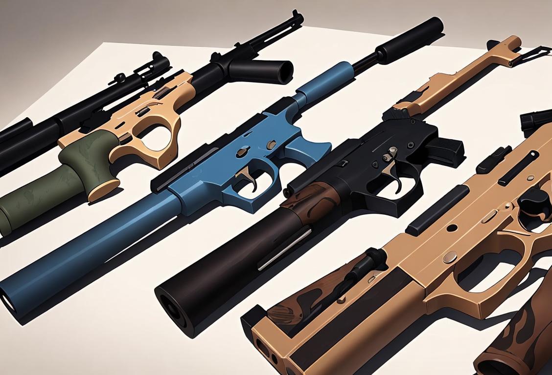 A group of diverse individuals participating in gun safety and responsible ownership activities, showcasing a variety of gun-related accessories and clothing, in a welcoming and educational atmosphere..