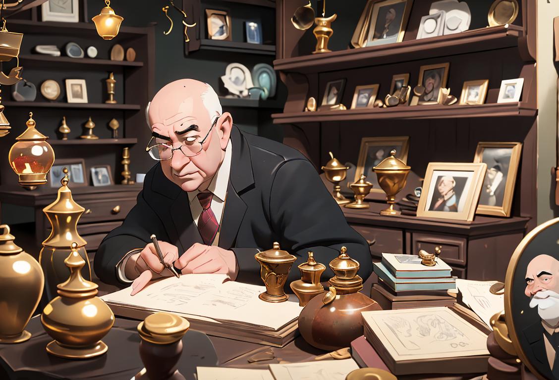 A friendly pawnbroker helping a customer evaluate their items, with a cozy shop interior and a counter filled with miscellaneous treasures..