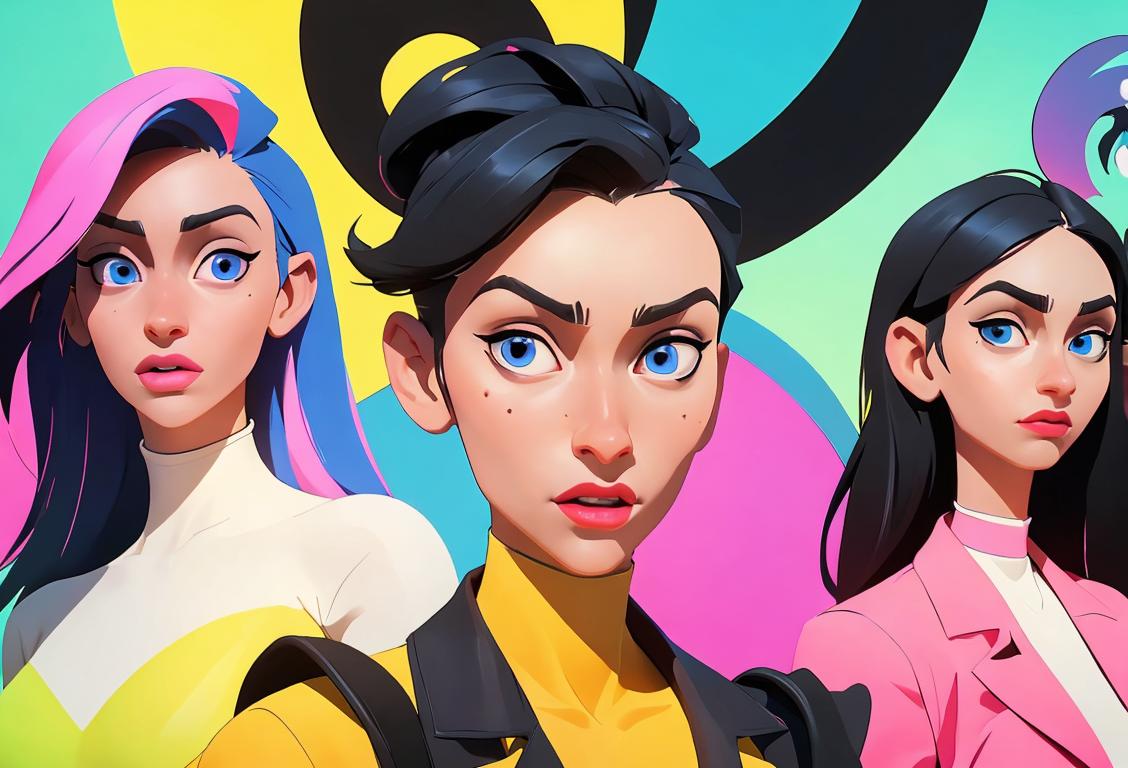 A diverse group of people engaged in various forms of content creation, representing the digital age, with vibrant backgrounds and modern fashion styles..