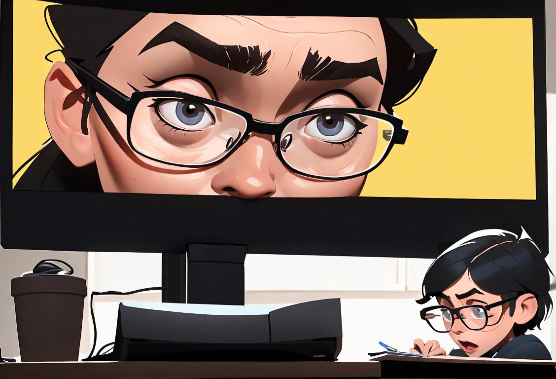 Young person wearing glasses, surrounded by computer screens with political memes and arguments, diverse roommates in the background, college dorm setting..