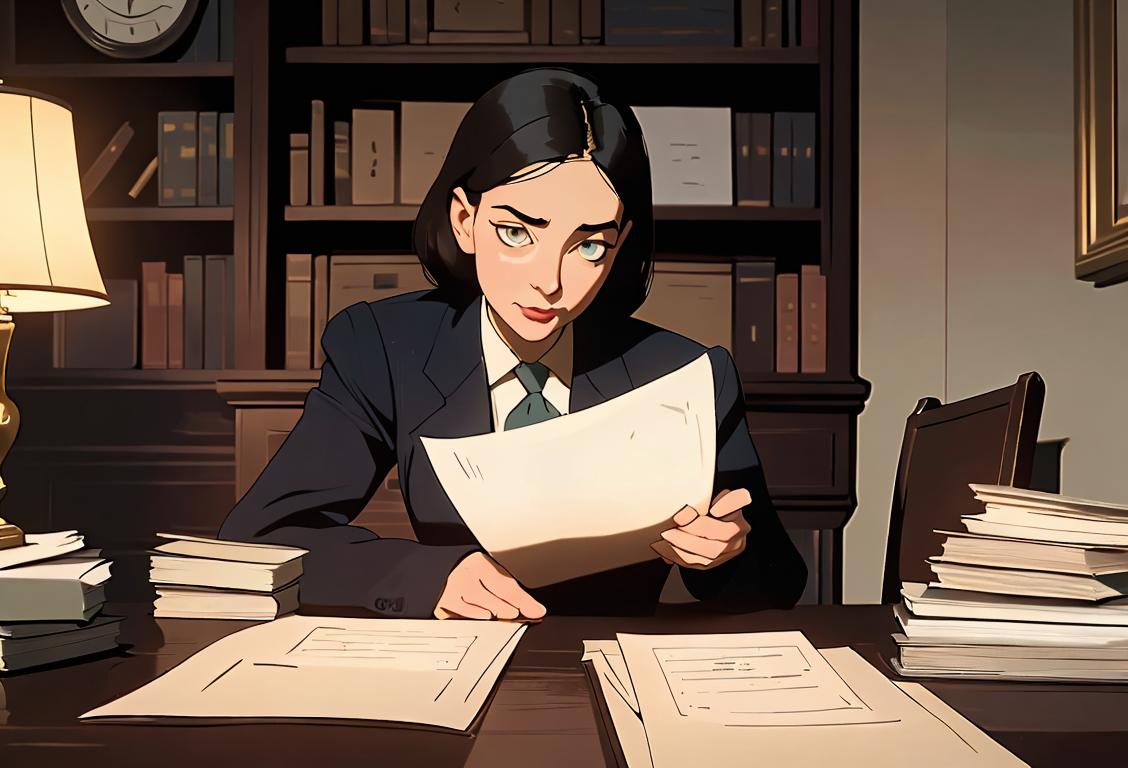 A person carefully flipping through a stack of old documents in a dimly lit, vintage library setting.