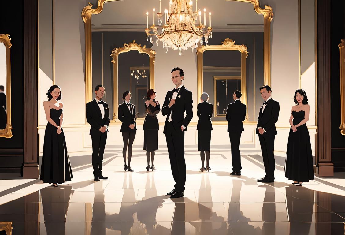 A diverse group of individuals standing in front of a mirror, wearing casual and formal attire, reflecting on their actions with smiles and determination..