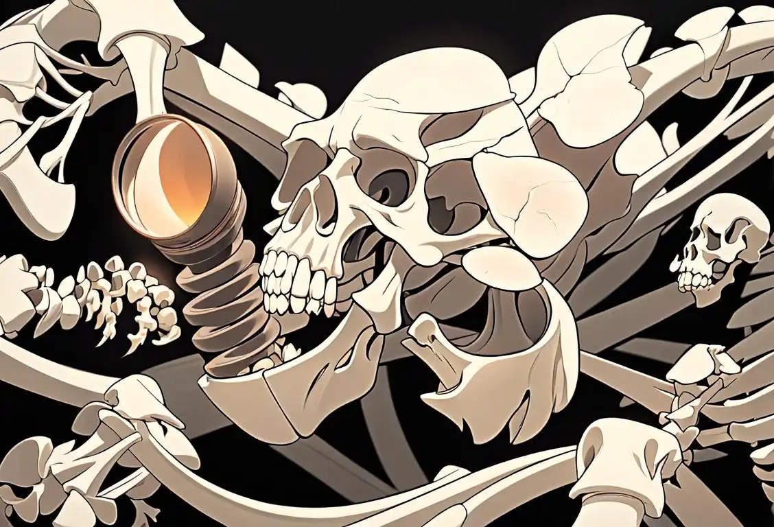 A magnifying glass hovering over a bone with quirky illustrations, showcasing the history of bone spurs. Are you ready to explore the peculiar world of these bony nuisances?.