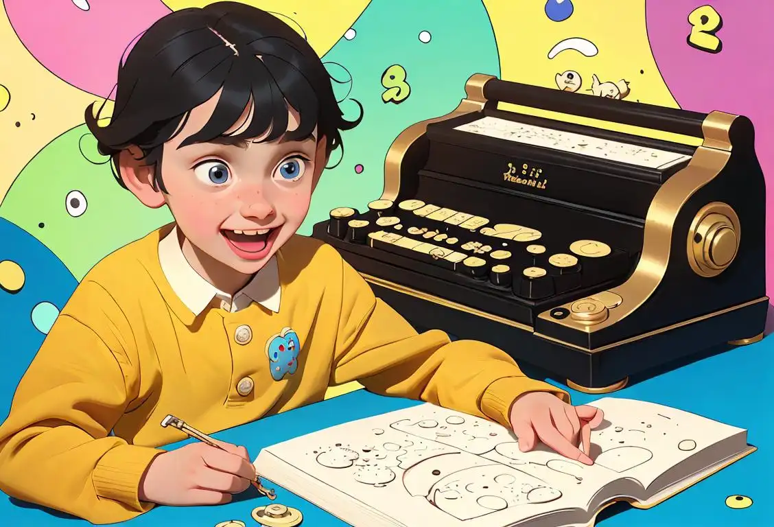 A joyful child exploring a colorful Braille book, wearing a cute braille-inspired outfit, surrounded by braille symbols and tactile learning tools..