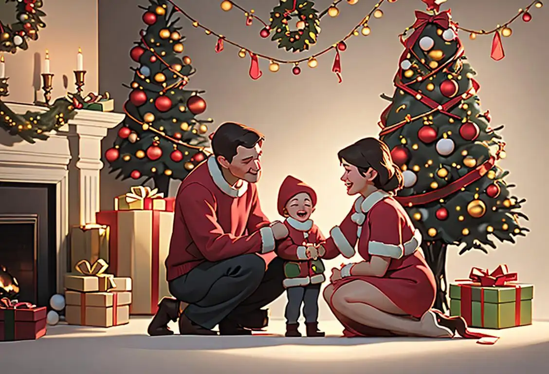 A family of all different ages and backgrounds gathering around a beautifully decorated Christmas tree, with twinkling lights and ornaments, expressing joy and love..