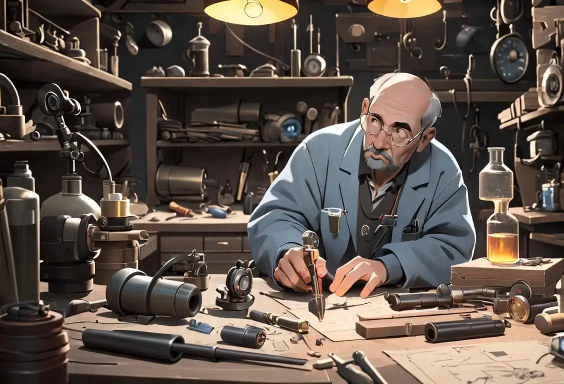 A tinkerer in a workshop, wearing a lab coat, surrounded by tools and futuristic gadgets, with hints of creativity and curiosity in the air..
