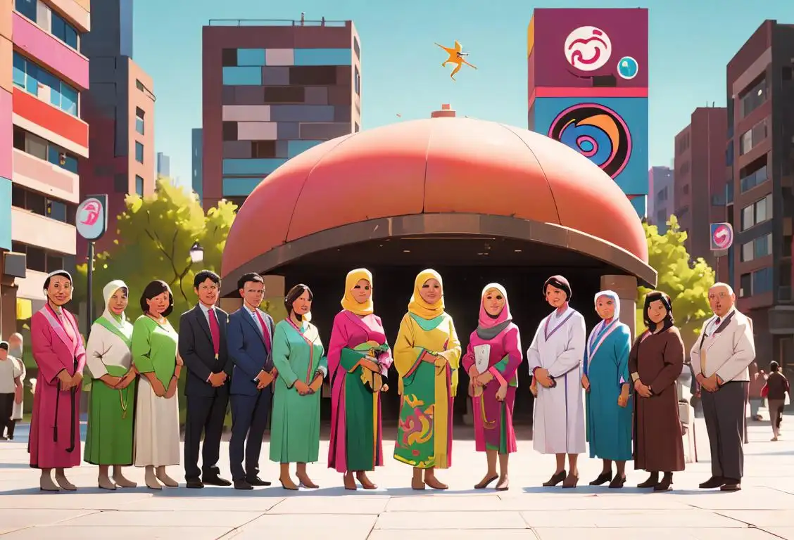 A diverse group of people of all ages, ethnicities, and backgrounds standing together with organ transplant symbols, wearing vibrant clothing, urban backdrop..